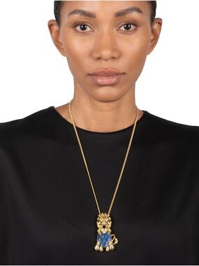 Alexis Bittar Brut Lion Lapis Necklace (MSRP $595)